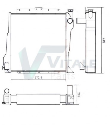 WASSERKÜHLER FÜR CATERPILLAR TH62 / 63 / 82 / 83 10252041 1429637 1744429 142-9637