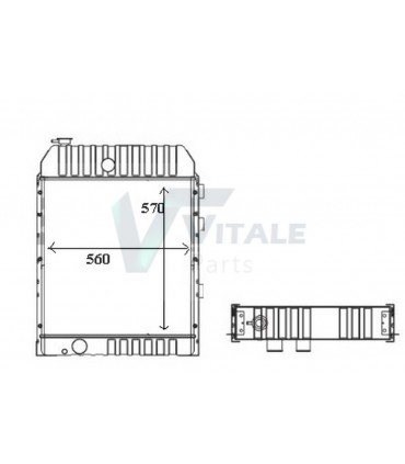 RADIATEUR EAU CATERPILLAR 416C-416D-420D-424D-426C-428C-428D-430D-432D-436C-438C-438D-442D