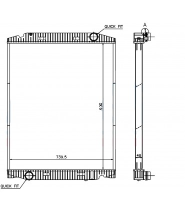 RADIATEUR EAU   IVECO STRALIS 504011119