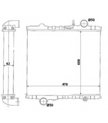 RADIATEUR EAU JOHN DEERE 2955 3050 3150 3350 3650