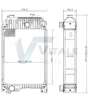 RADIATOR CATERPILLAR  081806 MN42200048810P MN4221329851 MN42213287003 450128ST MN42213287003