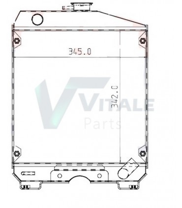 RADIATORE ACQUA PER MASSEY FERGUSON 1020