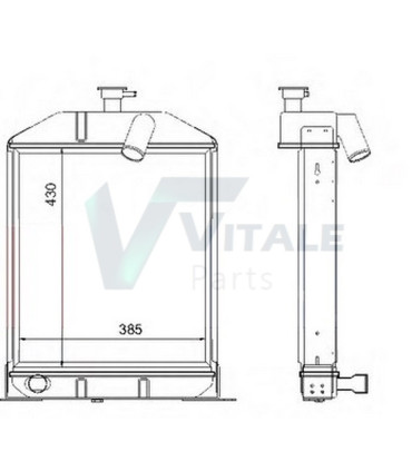 RADIATORE ACQUA PER MASSEY FERGUSON 155 158 200 260 500 560