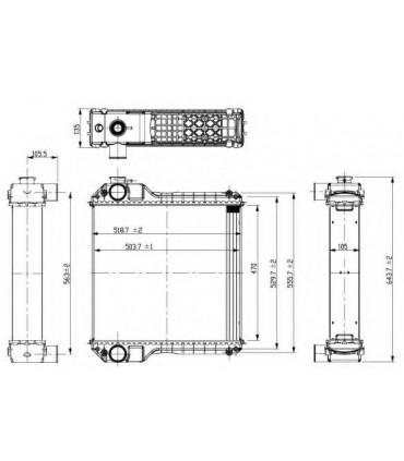 Radiateur moteur SCANIA Série P 95-04