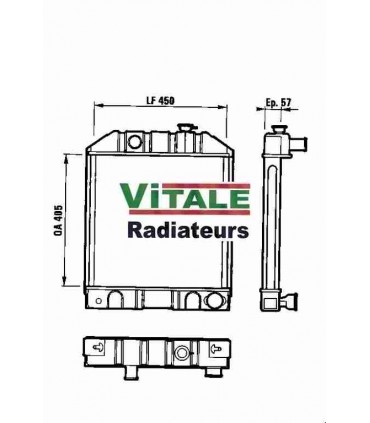 RADIATEUR EAU TRACTEUR FORD 20003000 81817277