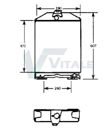 Radiateur moteur Tracteur Renault Agri: R 551 /556 / R 651 / 652 / 681