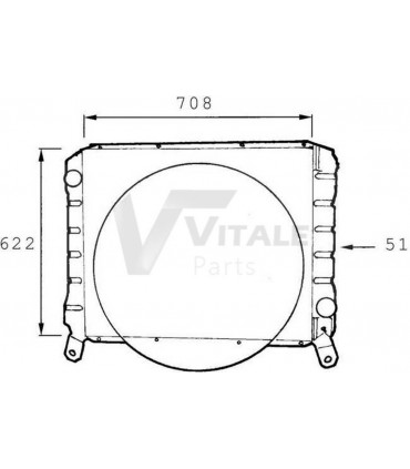 RADIATEUR EAU IVECO 260  IV730901 42043821 61146448 61146449