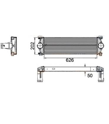 Radiateur moteur pour PEUGEOT 204