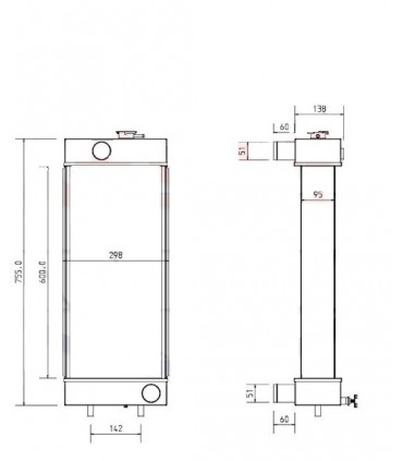  Radiateur eau pour SCANIA Série P 95-04 