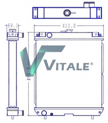 RADIATORE ACQUA PER KUBOTA F3560