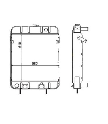 RADIATOR SUITABLE FOR  JOHN DEERE 1055 1155 955