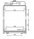 Radiateur eau pour Tracteur Renault Agri: R 551 /556 / R 651 / 652 / 681