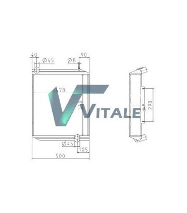 Radiateur moteur Tracteur RENAULT AGRI 58.12 / 58.32 