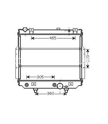 RADIATEUR EAU JEEP Grand Cherokee  52079498 52079498AB 52079498AC