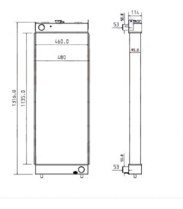 RADIATEUR EAU KOMATSU 1141-a88-8010    1141a888010