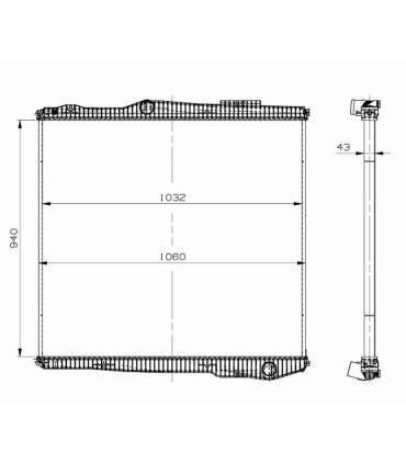  Radiateur EAU  SCANIA SERIE R 