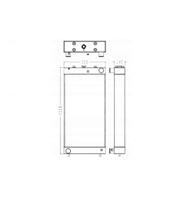 RADIADORES PARA KOMATSU D65EX-150 D65PX-150 1151A260001 14X0335111 14X-03-35111 14X0335112 14X-03-35112