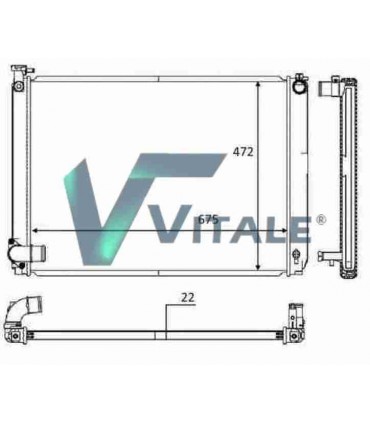 RADIATOR FOR LEXUS RX 3.3 HYBRID 400H II 1604120354