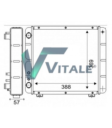 RADIATOR SUITABLE FOR GENERATEUR KOHLER LOMBARDINI ED0073502650-S ED0073502650S 7350265 7350360