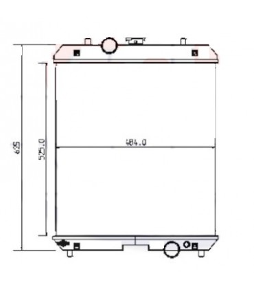 RADIADOR DE AGUA PARA KUBOTA KX251