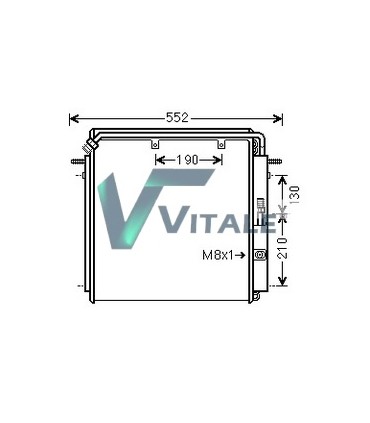 CONDENSATORE ARIA CONDIZIONATA PER DEUTZ 0.014.9233.4/10 0.016.1816.4/10 00149233410 001618164 0016181641 00161816410