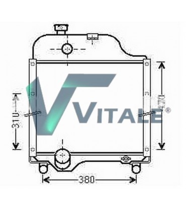 RADIATEUR EAU POUR JOHN DEERE 1640 1840 2040 2140 AL31237 AL37568 AT36474 VPE3024