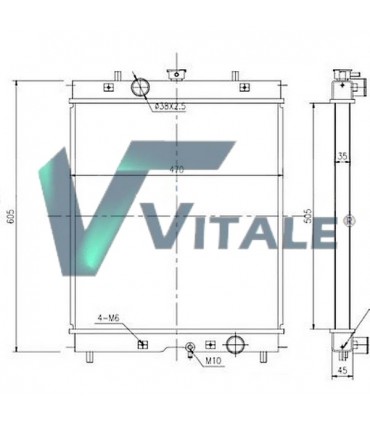 RADIATORI PER CATERPILAR 305 CR 245-2138 2452138
