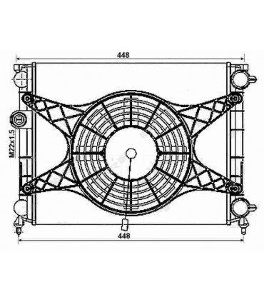  Radiateur eau pour SCANIA Série P 95-04 