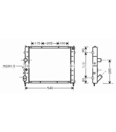  Radiateur eau pour SCANIA Série P 95-04 