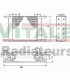  Radiateur eau pour SCANIA Série P 95-04 